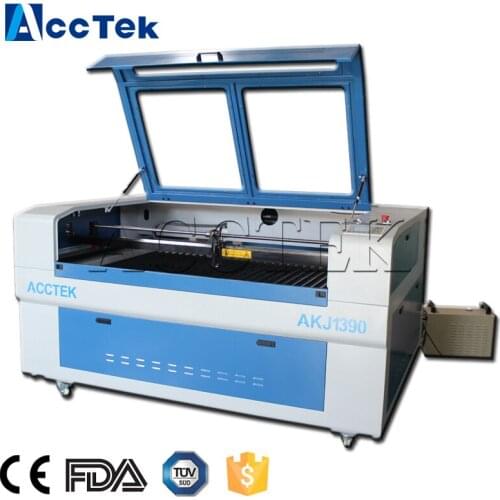 Famous brand AccTek TBI ball Screw transmission 1390 Co2 laser cutter for sale