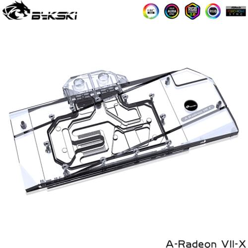 Bykski GPU Cooler For Public Series AMD Radeon VII Watercooling Block Full Cover WaterBlock,A-Radeon VII-X