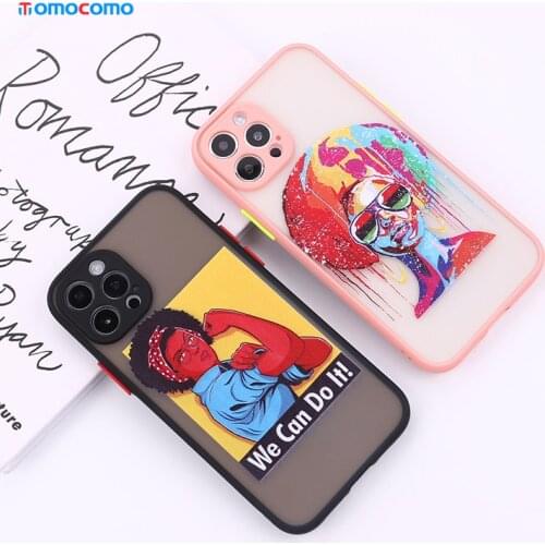 Fashion Creative Girl Shockproof Protection Phone Case For iPhone 11 12 Pro Max Mini X XR XS 7 8 Plus Matte Phone Cover Coque