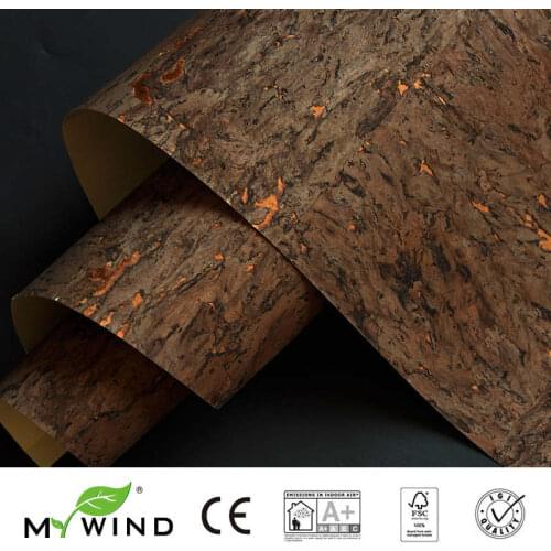 2019 MY WIND brown Gold burlywood Cork Wallpapers Luxury 100% Natural Material Safety Innocuity 3d Wallpaper In Roll Home Decor