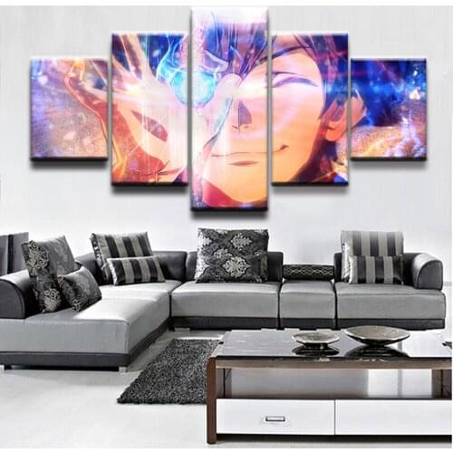 Frame Canvas Wall Art Poster Home Decoration Modern 5 Panel Anime Character Living Room HD Print Painting Modular Pictures