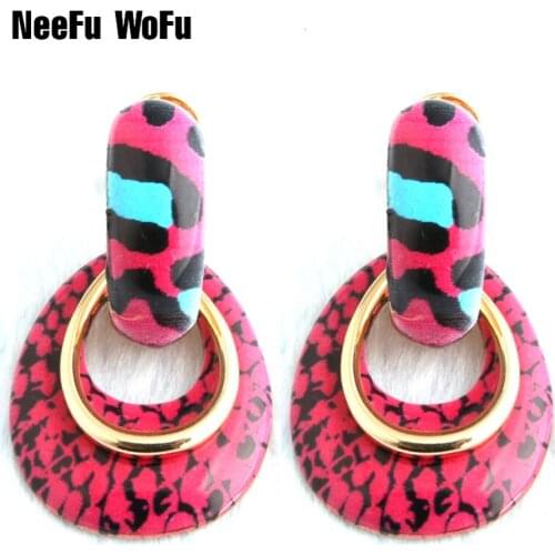 NeeFu WoFu Drop Water Earrings Dangle Tiger Earring Band Alloy drip Oorbellen Brinco Halloween fringe Earring pipe Big Ear
