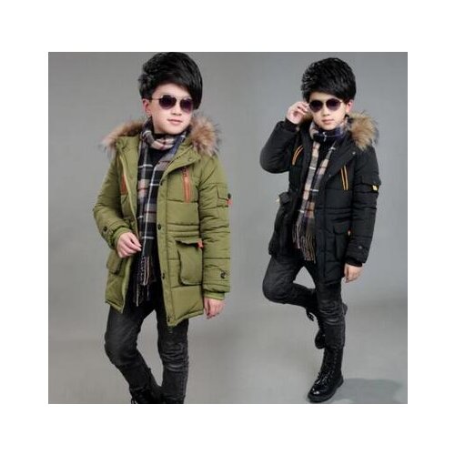 New Boys Winter Jackets Children Down Parkas 5-15Y Childrens Hooded Coats Kids Down Jacket Cold Winter Outwear Fur Collar