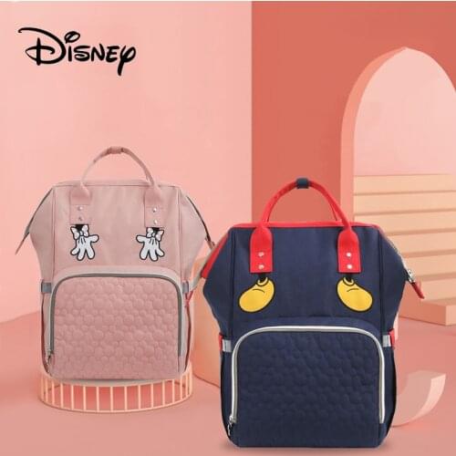 Disney Diaper Bag Backpack Baby Stroller Insulation Bag Large Capacity Maternity Mom Diaper Organizer Send Hook Baby Diaper Bags
