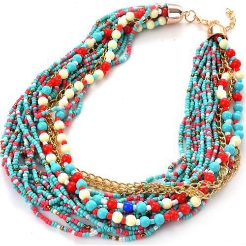 Collier femme jewelry collier Multilayer statement necklace women bijoux boho colares 2017 choker indian fashion bohemian