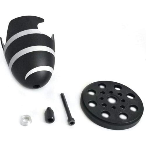 1 Pcs 3 Blades RC Spinner 3inch/76mm CNC Aluminum Spinner for WWII FW190 Zero Fighter Sukhoi DLE30 (Black & White)