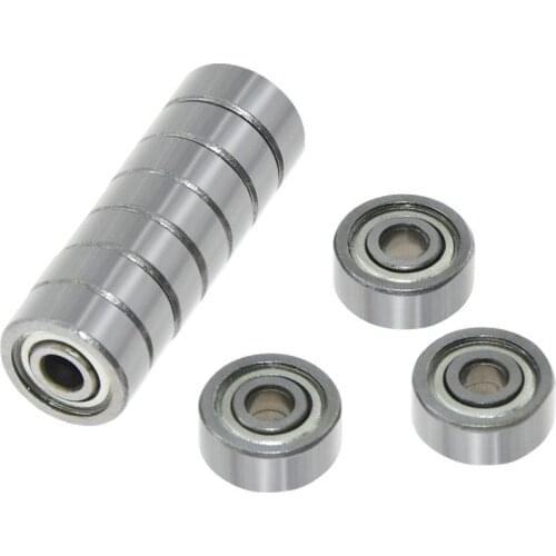 Hot sale 10PCS/lot Flange Ball Bearing 623ZZ 3x10x4mm Deep Groove Flanged Pulley Wheel for 3D Printers Parts