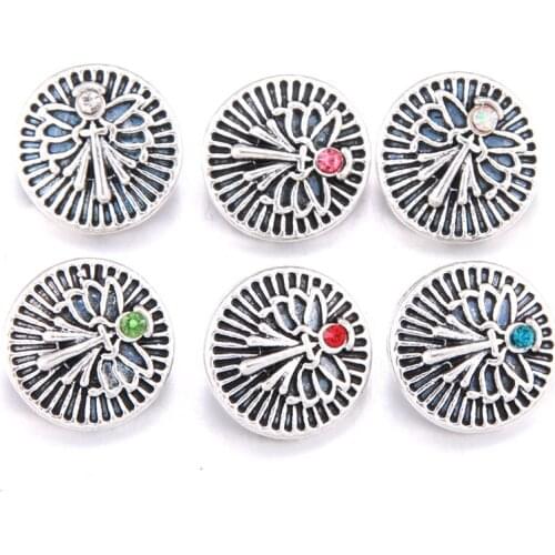 10pcs/lot Cross Faith Snap Jewelry 12mm Snap Buttons With Rhinestone Charm Button Fit Snap Bracelets Bangles for Women jewelry