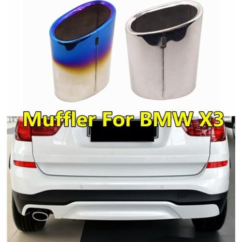 2 Colors Car-styling Exhaust Pipe End Tip Muffler For BMW X3 Stainless Steel Tail System Auto Parts Decoration Accessories