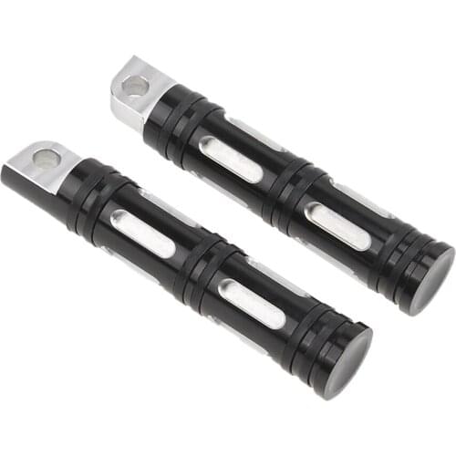 2pcs Black Aluminum CNC Edge Cut Rear Front Male Mount Foot Pegs For