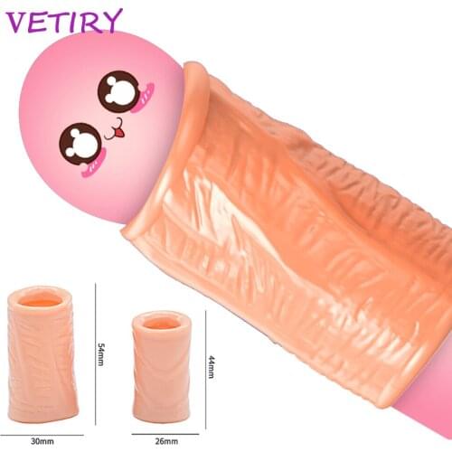 2PCS/Set Reusable Foreskin Correction Ring Cock Ring Sex Toys for Men Delay Ejaculation Foreskin Repair Ring Penis Sleeve