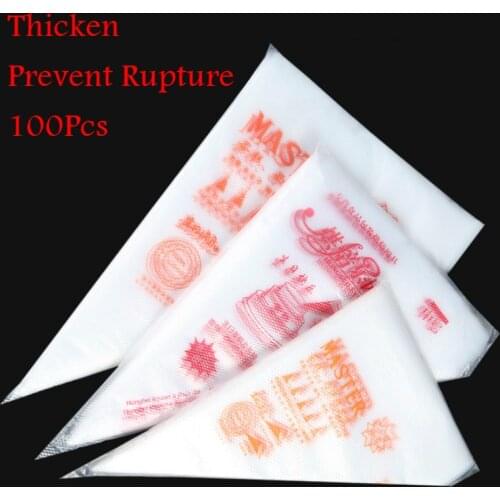 20/100PCs High Quality Pastry Bags Cake Decoration Kitchen Icing Food Preparation Bags Cup Cake Piping Tools for Baking Thicken
