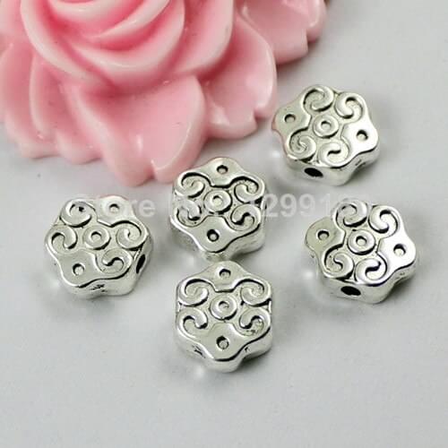 20pcs Fashion Flat Round With Pattern Beads For Necklace Bracelet DIY Making Accessories 12x10mm Hole: approx 1.8mm K01891