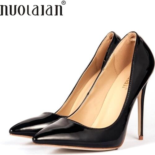 2018 Brand Shoes Woman 12Cm High Heels Women Pumps Stiletto Thin Heel Womens Shoes Pointed Toe High Heels Wedding Shoes