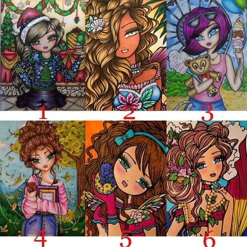 5D Diamond painting Cartoon Girl Picture Full Square Round Drill Diamond Embroidery Cross Stitch Gift Kits Mosaic Home Decor