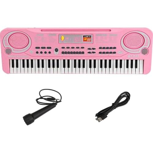 61 Keys Electronic Keyboard Piano Musical Toys Kids Toy W/ Mic for Kids