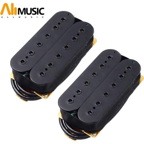 ALLMusic 6 String Electric Guitar Pickups Humbucker Dual in Line Adjustable 12pcs Hex Screw Pickup Black