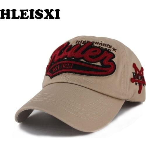 HLEISXI Hot Baseball Cap For Men Adult Cotton Caps Women Brand Letter Washed Fashion Hat Black Colors Hip Hop Adjustable Bonnet