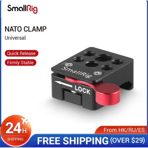 SmallRig Nato Clamp Quick Release Clamp with 1/4 3/8 M2.5 Thread for Cold Shoe Monitor Support Ball Head - 1885