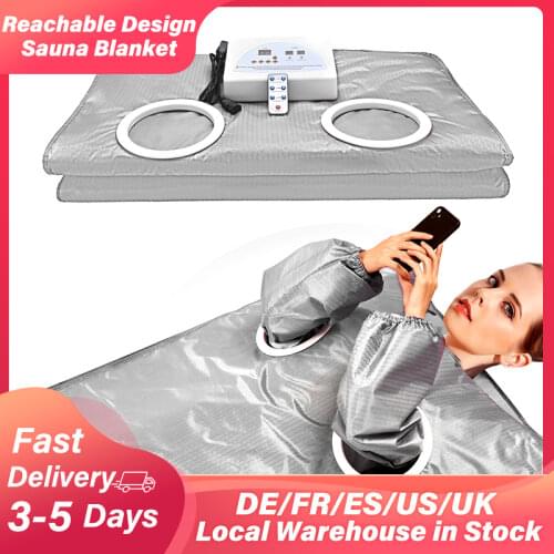 Upgraded Weight Loss Sauna Heating Blanket Digital 2 Zone Thermal Sauna Blanket Body Shaper Home Used
