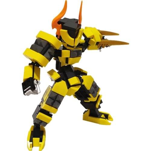Action Figure Building Blocks Model Kits Kids Toys 17cm Anime Robots Assemble Bricks Dolls Armor Warrior Toys For Children