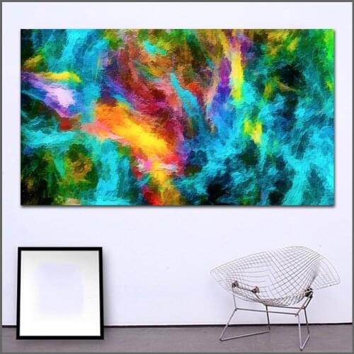 Large size Printing Oil Painting colorful rainbow wall art canvas print pictures for living room and bedroom No Frames