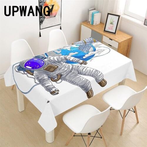 Space Astronaut Tablecloth 3D Printed Table Cover Rectangular Tablecloth Wedding Birthday Party Kitchen Home Decor #YHY01