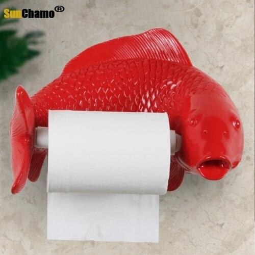 Creative Personality Toilet Paper Towel Rack Wall Hanging Bathroom Cute Household Toilet Paper Rack Without Punching Decoration