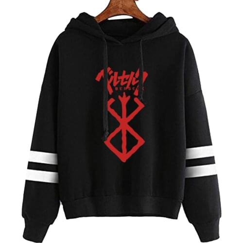 Creative Casual Men Hooded Berserk Hip Hop Street Prints Sweatshirt Oversized Men Hoody