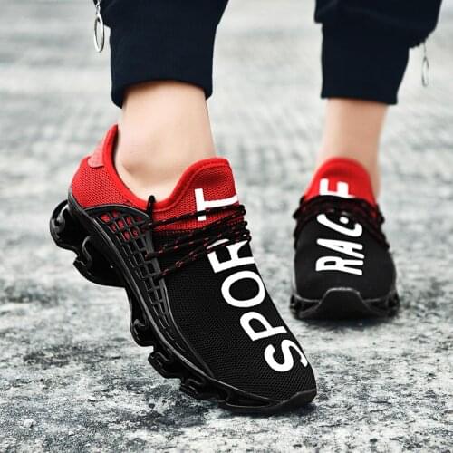 Large Size Outdoor Non-slip Womens Sport Shoes Men Sneakers for Running Summer Sports Shoes for Women Black Red Sneackers B-603