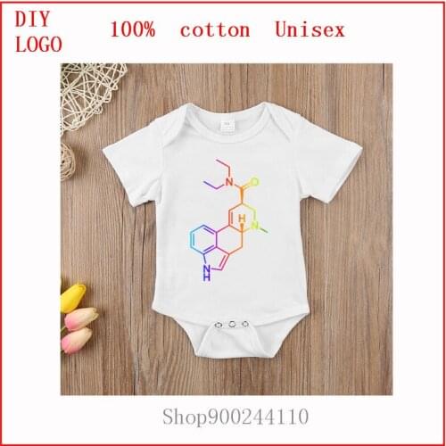 Newborn Summer romper LSD Colored Molecule Infant Toddler Baby Boy Girl Cotton Funny picture Jumpsuit Clothes Outfit One-Pieces