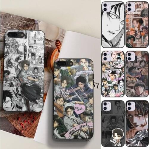Levi Ackerman Print Phone Case Fundas Shell Cover For Iphone 6 6s 7 8 Plus Xr X Xs 11 12 13 Mini Pro Max