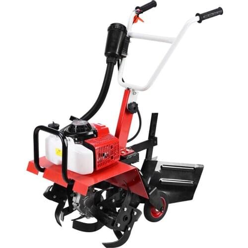 Multi-purpose crawler micro tiller diesel hand starter + flip plow + ditch plow + hoe + toothbrush + fertilizer basket