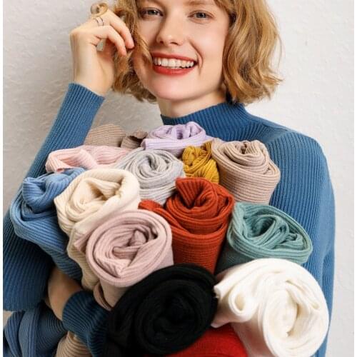 Fashion Autumn Winter Women Sweaters Tops Mock Neck Long Sleeve Korean Slim Fitness Pullovers Shirt 121407WYA