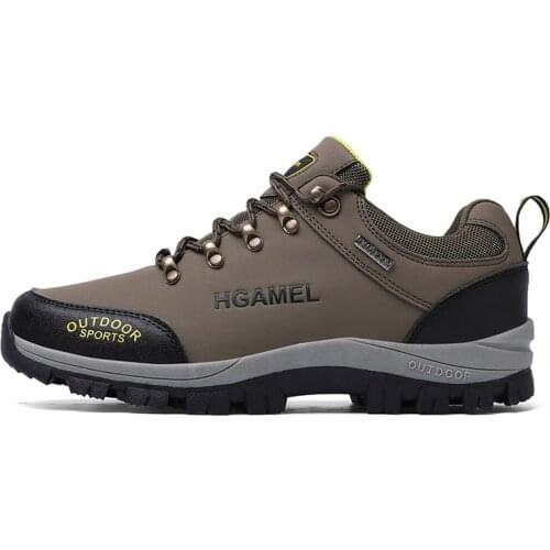 Outdoor Hiking Shoes For Men Waterproof Mountain Climbing Shoes Rubber Platform Trekking Trail Sport Shoes Men For Autumn Winter