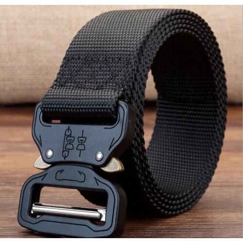 Mens canvas belt Metal insert buckle military nylon Training belt Army tactical belts for Men High quality male strap