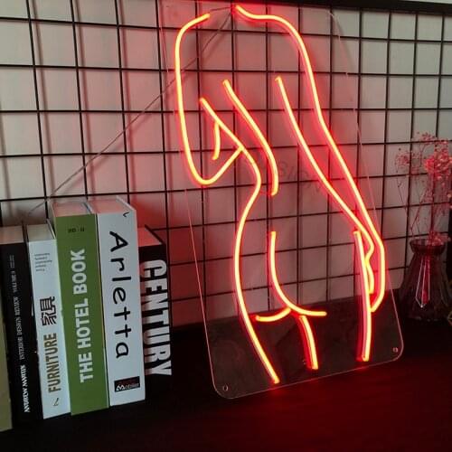 Neon Sign Light Custom Flex Led 3D body Acrylic Girls Wall Hanging Wall office Home Decoration Ins Neon Top