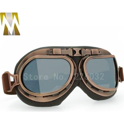 New Universal Vintage Biker Motorcycle Goggles glasses for Helmet Open Face Half Motocross Goggles