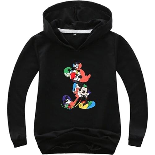 New Spring Autumn Boys Mickey Long Sleeves T-Shirts Kids Cartoon Tops Children Hoodies Baby Clothes Boys Girls Casual Sweatshirt