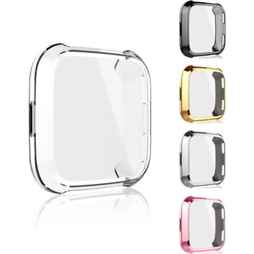For Fitbit Versa Full Frame Case Cover Slim TPU Watch Screen Protector Shell Replacement Watch Accessories For Versa Watches