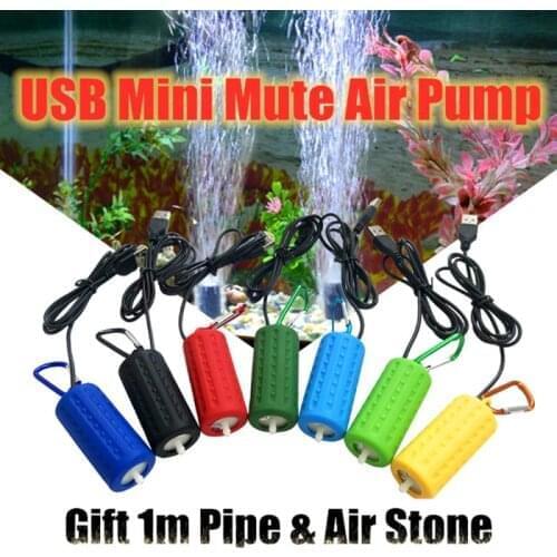 Mini Portable Mini USB Aquarium Fish Tank Oxygen Air Pump Mute Energy Save Compressor Aquatic Terrarium Accessories High Quality