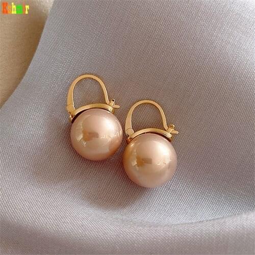 KshmirThe new style retro ancient ways pearl earring 2021 new style temperament female ear nail Korea small pearl earring female