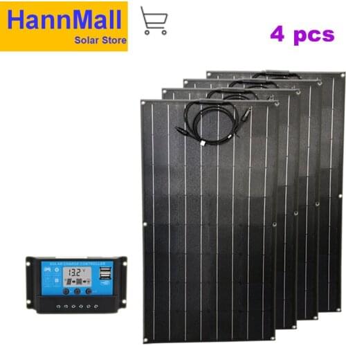 Painel solar 400W ETFE Flexible Solar Panel placa solar panneau solaire 12V Mono Cell For RV Boat Yacht Car Caravan Charger