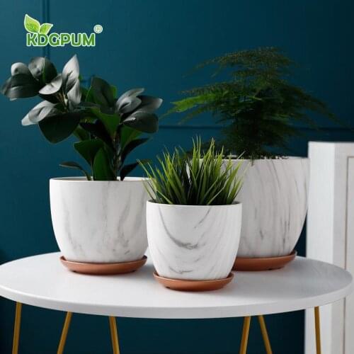 Modern Handmade Ceramic Vase Simple Black And White Marble Flowerpot Nordic Style Ins Wind Potted Home Decoration Ornaments