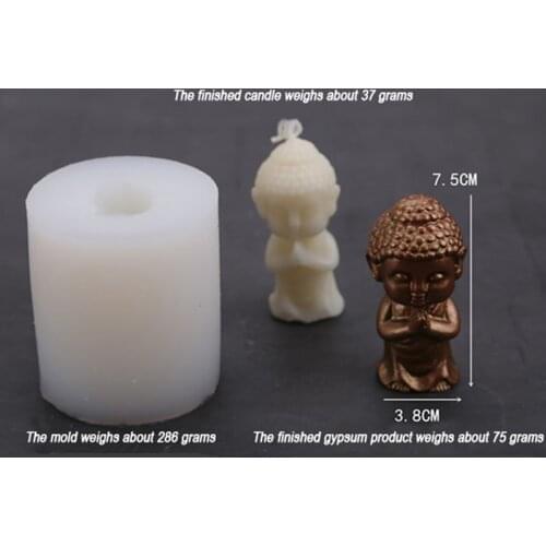 Tathagata Buddha Silicone Handmade Candle Mold DIY Aromatherapy Soap Chocolate Cake Gypsum Resin Crafts Mould Home Decoration