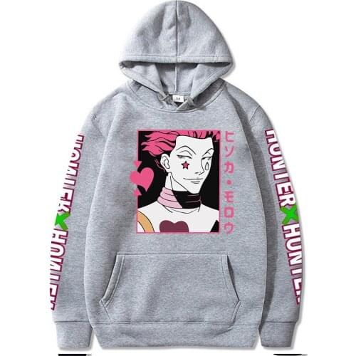 Japanese Anime Hoodies Hunter X Hunter Men Women Pullovers Hoodies Sweatshirts Killua Zoldyck Hisoka 90s Hoody Tops Mens Hoodies