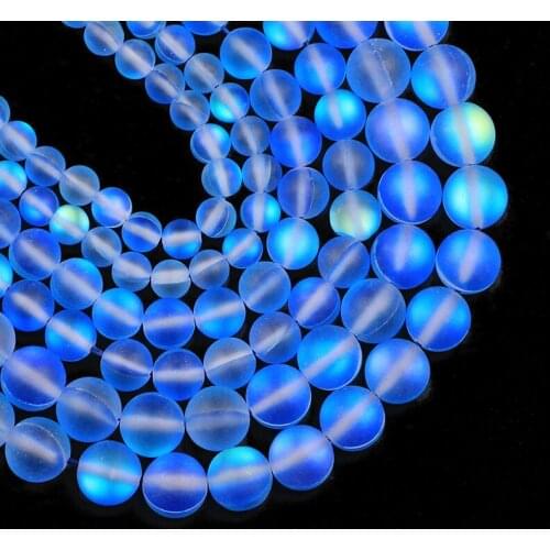 YHBZRET Blue Matte Labradorite 6/8/10MM Round Loose Natural Stone beads for Jewelry making DIY bracelets necklace wholesale