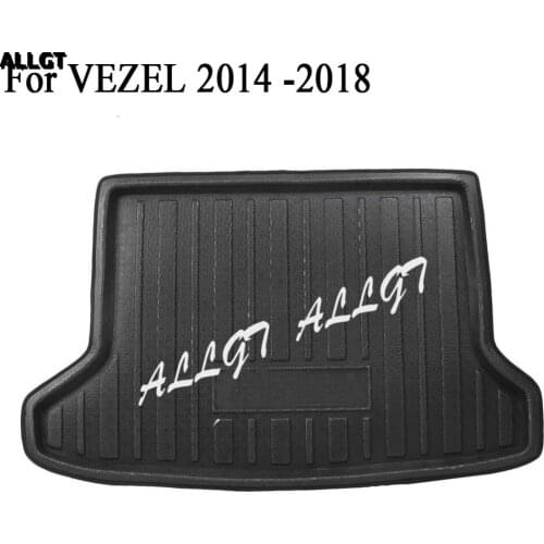 Rear Trunk Cargo Liner Floor Mat for HONDA HR-V HONDA VEZEL 2014 2015 2016 2017 2018 Black