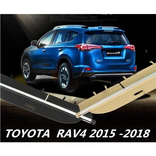 Car Rear Trunk Security Shield Cargo Cover For TOYOTA RAV4 2015 2016 2017 2018 BY EMS
