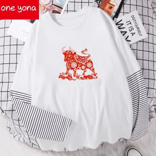 Earth and Doctor Pattern Long-sleeved T-shirt Ladies Casual Loose O-neck Shirt T-shirt